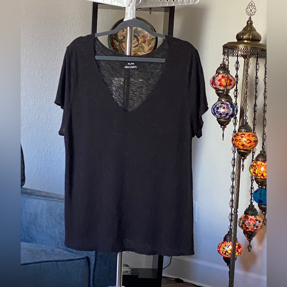 XL/TG Aeropostale Black short T-shirt.